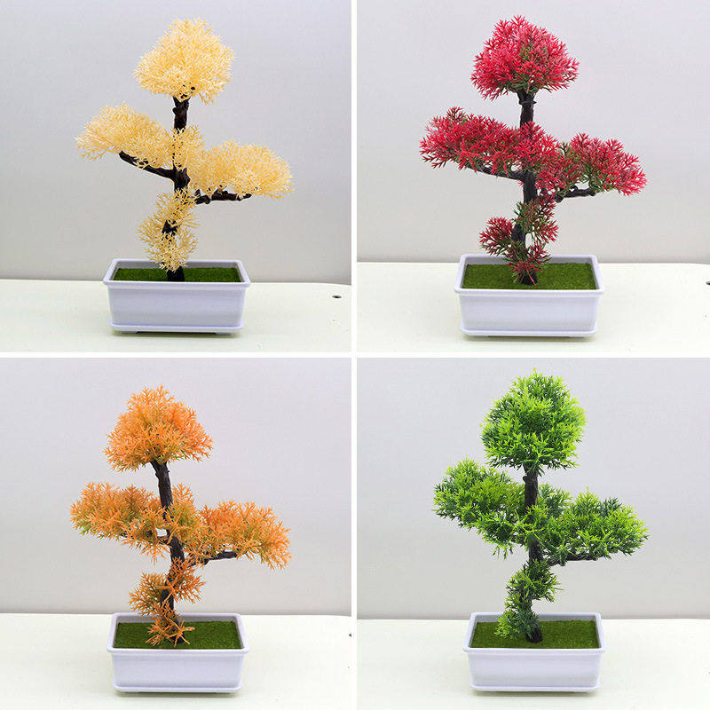 仿真植物迎客松盆栽公室绿植假树假花卉人造植物树绿植盆景,家居饰品,仿真植物盆景,淘宝优惠券,粉丝福利购,淘宝优惠卷