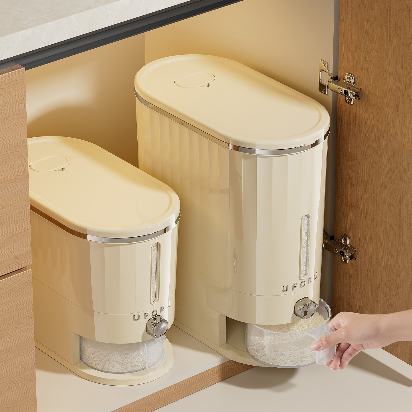 按压式米桶家用2025新款防虫防潮密封装米缸夹缝窄长型食品级米箱,厨房/烹饪用具,米桶/米缸,淘宝优惠券,粉丝福利购,淘宝优惠卷