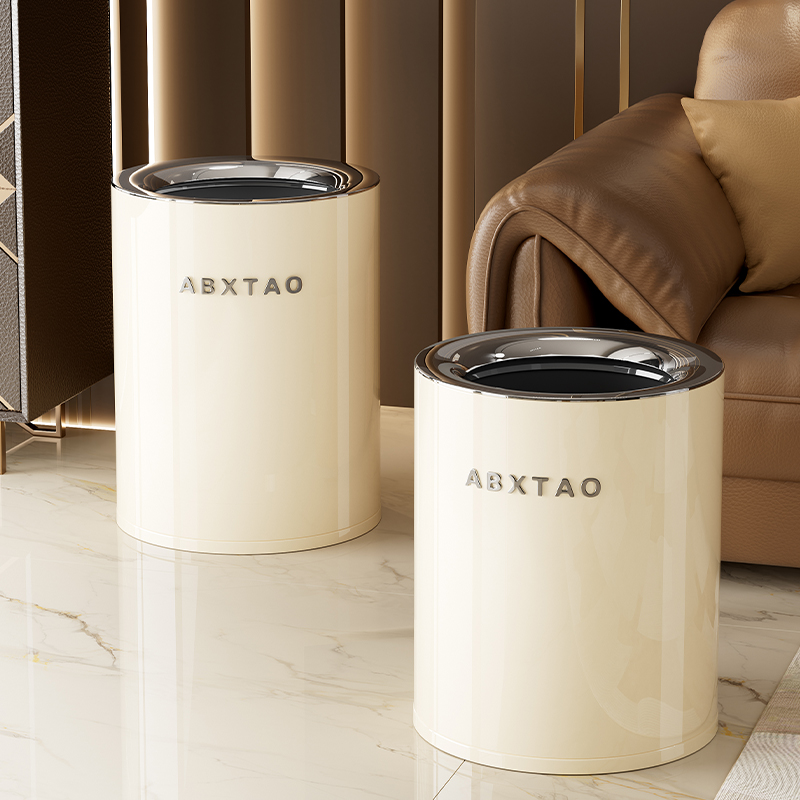 垃圾桶家用2025新款室内客厅厨房专用免弯腰可移动带滑轮高脚带盖
