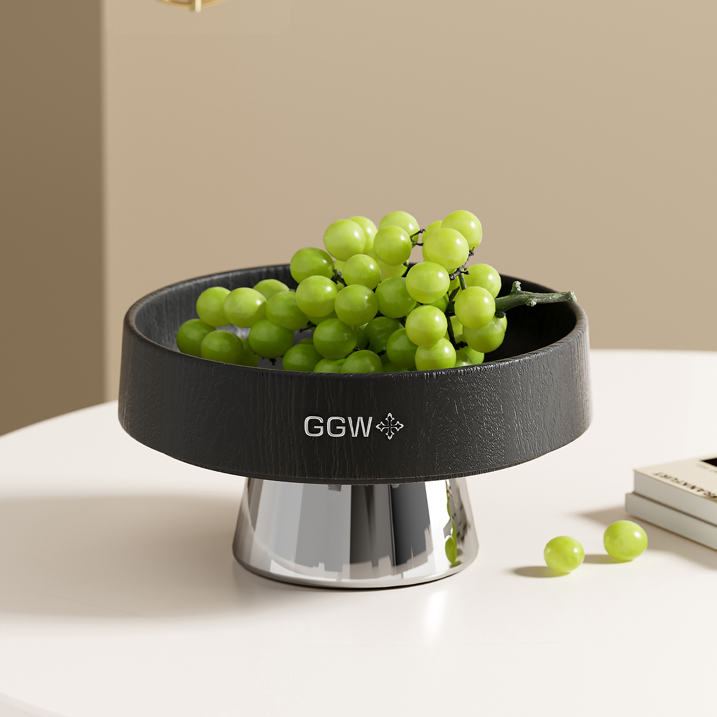 仿木纹水果盘客厅家用零食干果盘