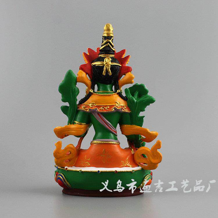 彩绘绿度母菩萨二十一度母佛像神像树脂工艺品摆件藏传密宗佛