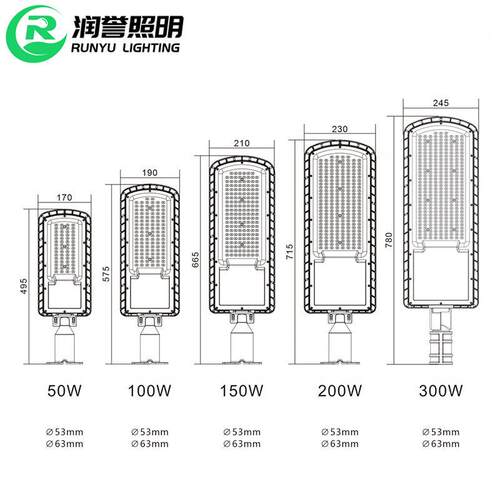 市电路灯头LED路灯新款压铸模组仿飞100W150W200W道路照明新农村