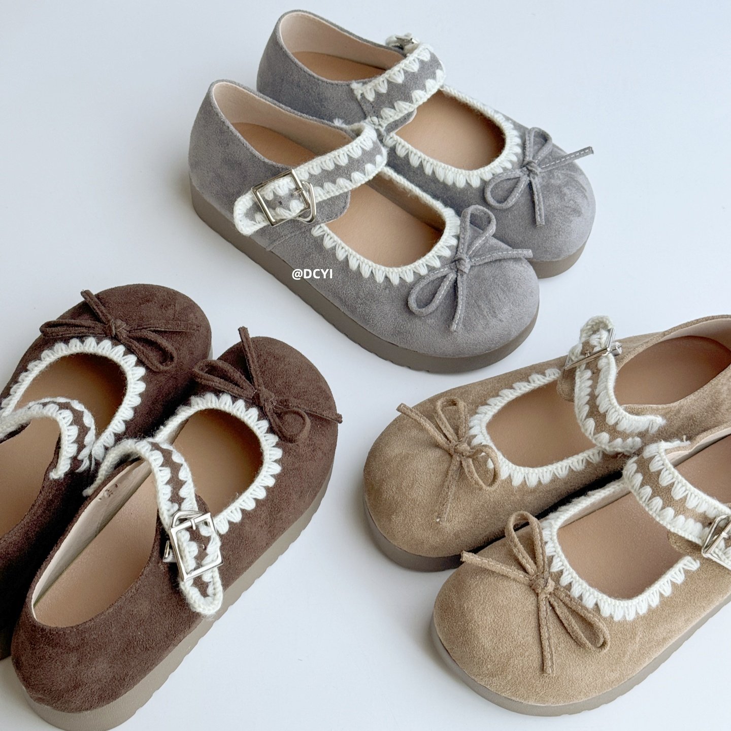 DCYI灰色法式蝴蝶结芭蕾舞单鞋女配裙子厚底增高棕色勃肯玛丽珍鞋,女鞋,浅口单鞋,淘宝优惠券,粉丝福利购,淘宝优惠卷