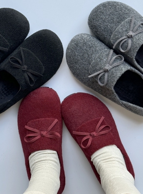 DCYI秋冬加绒勃肯鞋女百搭蝴蝶结安可拉红单鞋灰色豆豆鞋黑色棉鞋