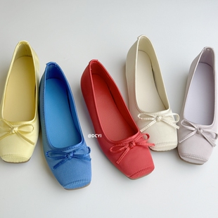 DCYI蓝色内增高单鞋女厚底配裙子小皮鞋黄色玛丽珍鞋红色芭蕾舞鞋
