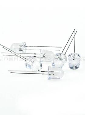 直插发光二极管8MM紫光led灯珠美甲验钞灯凝固胶水灯白发紫色现货