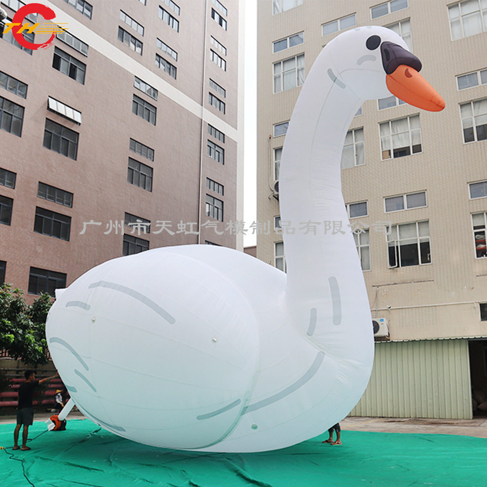 户外美陈不知巨型天鹅充气模型 白天鹅充气卡通气模