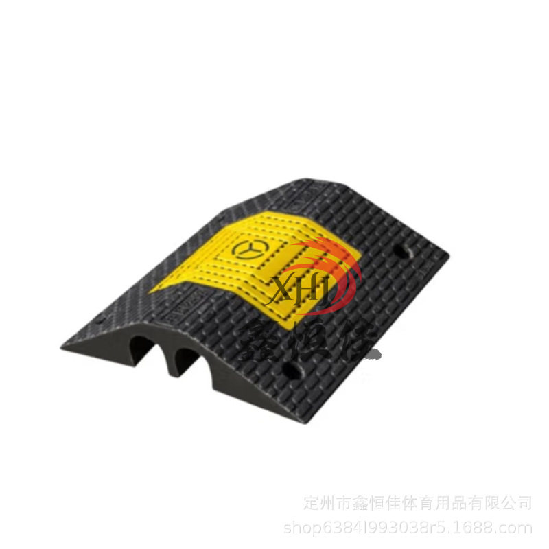 减速带橡胶压线槽减速带 地面电线保护槽500*500*100(槽径120*80)