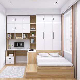 0榻A榻米床衣柜一书桌卧室组合带小户型多功能儿KCA童房踏踏体米