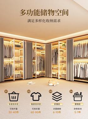 货衣架租柜家用卧室出房简易装开023104放式金属衣帽组间钢架组合