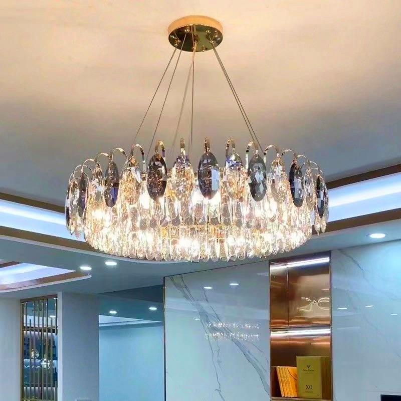 轻奢后现代水晶吊灯客厅卧室吊灯餐厅LED灯酒店高档家用e14吊灯
