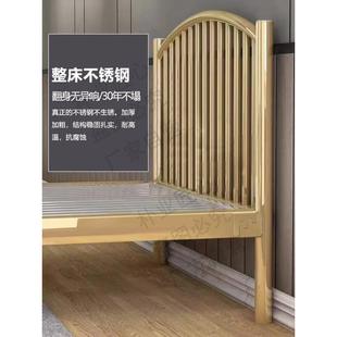 现做4软包床头双人床欧简约家用网GZC红非铁 dn厚d加不锈钢床30式