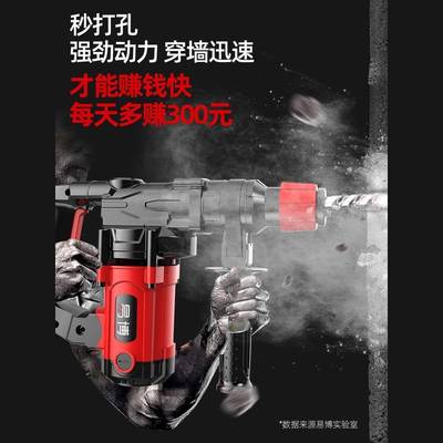 易电多锤电锺电镐大功率混打凝土墙孔功能家用75406离合博两用冲