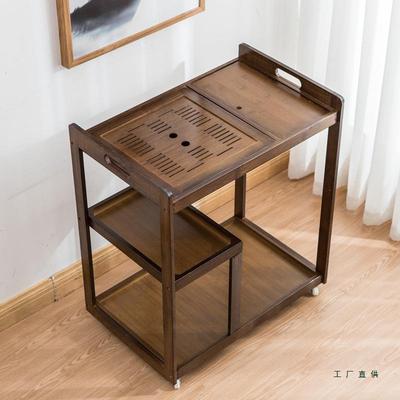 茶桌家用小茶台楠竹移动茶几茶车客架厅阳烧水泡茶柜茶具台收CKB