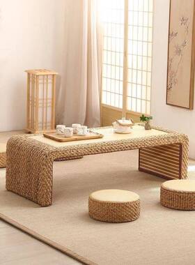 藤编榻榻14616米茶阳台炕桌茶桌简约飘窗日式矮桌几桌几家用地台