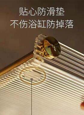 洗浴浴缸置物架卫室生间泡澡澡48474间浴盆亚克力收架纳子网红透