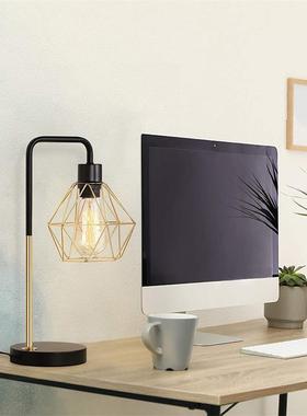 美式台灯欧卧室床头书触桌42540阅装饰摸调光读玫瑰金色式复古跨