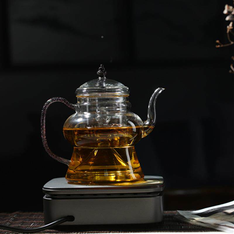 茶RKY800ml蒸煮茶壶中式室高硼硅耐高温玻璃煮水泡茶壶壶