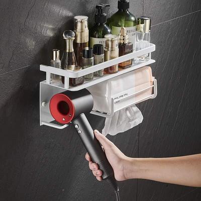 太空铝浴室置21030物吹架洗脸巾所壁纸架风机架卫生间挂厕收纳架
