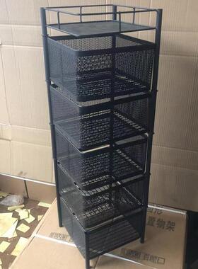 房蔬多菜置物架LZK层落形地圆可旋厨转菜篮子水果转角沥水水槽带