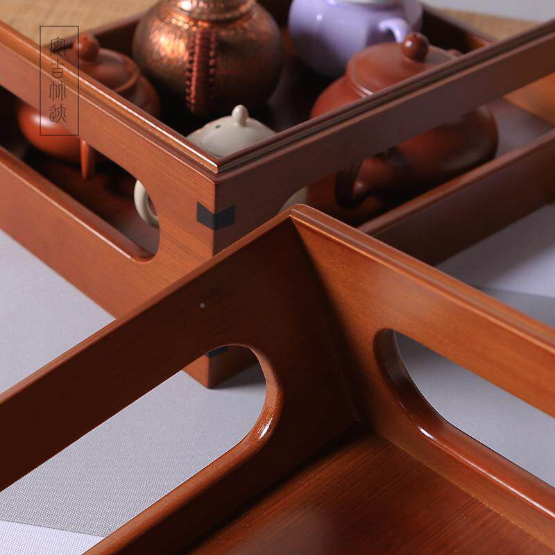 竹制多宝阁茶文具玩乾收纳箱层自多由叠加坤百宝箱桌面展示96301