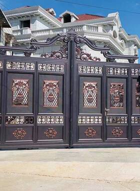 新中式豪院华双开30622乡村铝艺农庭外别墅村简单户铝合金围墙大