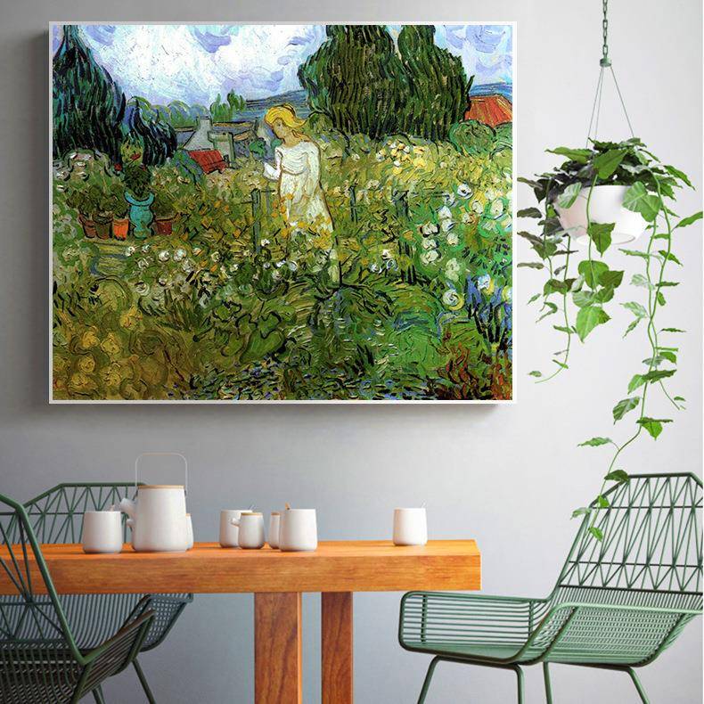 世梵高装饰画界名画星空欧式艺术画室麦田收风景LX213111丰油画客