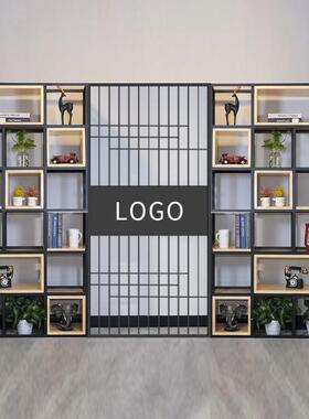 断现代简约屏OZK风隔架餐入户玄厅关展示铁艺装饰架创意镂铁置物