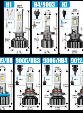 迷你款跨境聚/LED大灯光亮大功率H超4H7H1190mini车05一汽车大灯l