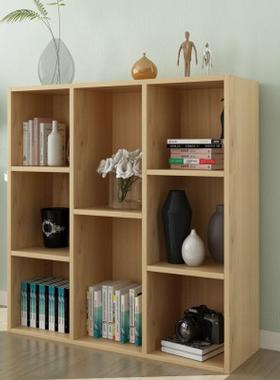 置物架收木简约木书制加宽架置物书柜儿童格72666简易组合装纳组