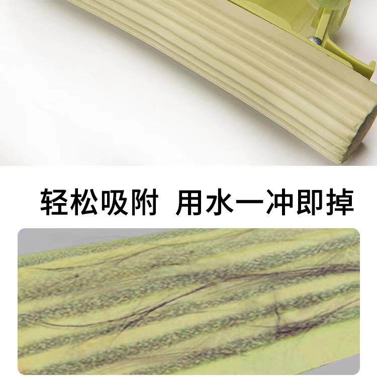 折新款棉魔键术拖把对式挤水家用胶免手洗海绵拖布91504粉色一换