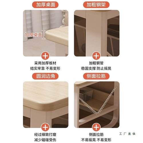 电脑梳妆F5M795SJ台一体室简卧约现代床边化妆桌出租房用款铁艺化