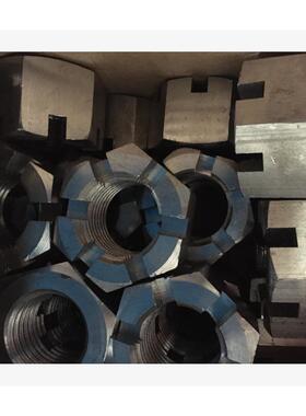 304不锈钢B618六HKS角开槽薄螺母1M42*4G开槽螺母