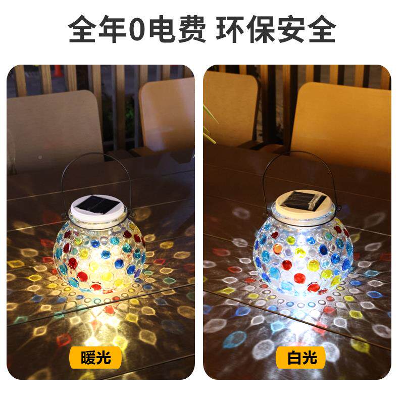 太阳能玻TYN-BLGD璃罐户外水庭院灯防园创意装饰裂纹路灯挂灯树小