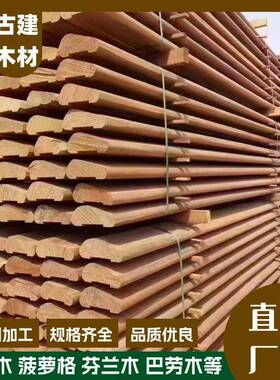 萄厂家直销防腐木室外防廊木樟子松腐铁杉木方庭院地板葡DNJ架架