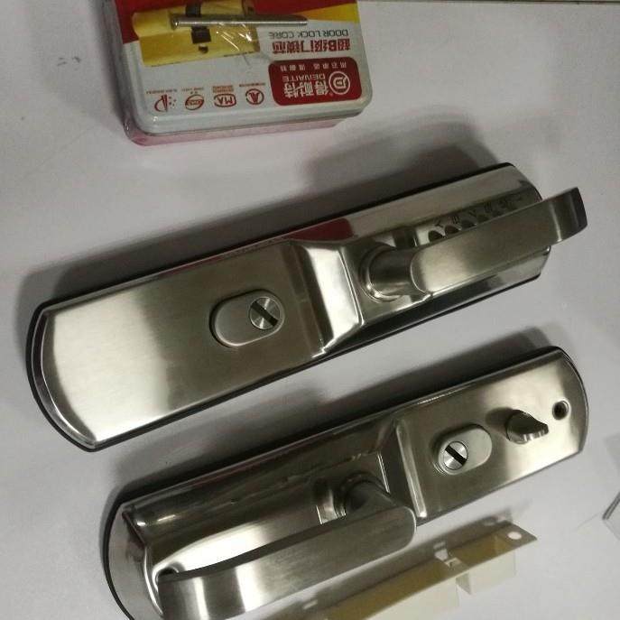 开机械密码锁防盗门数字锁房门锁办公门锁常不用G026HZ电执手锁