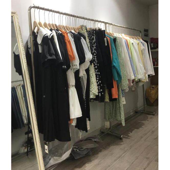 男装店展示架落地式不39742陈锈钢列架组女合货服架专用挂衣架子