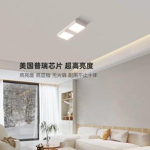 025新款 客厅无主灯照明筒灯餐室极卧简超薄705442厅智能双头明装