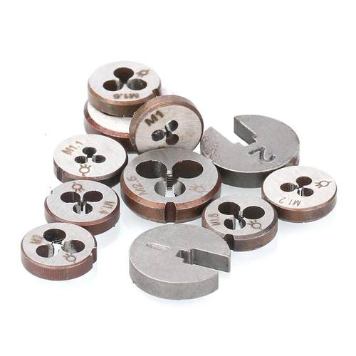 新款311557pcs公制M1-1M2.5手用丝锥套圆绞手组合装攻丝板牙