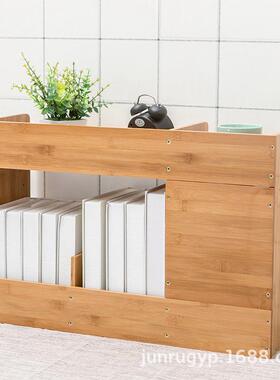 新款楠竹桌面CIR小收书架办公桌物面文件杂物纳置架简易上桌储物