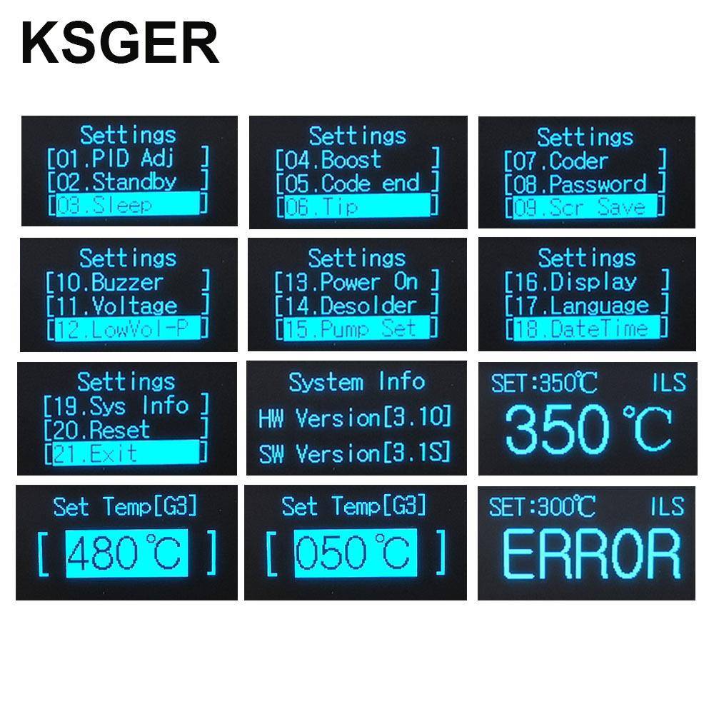KSDER温G焊台T12V.1S俄语UFGSTM2OLE手机维修温度控制器控恒制板