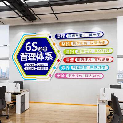 工厂规房章车间6s管34154理文化墙贴仓库安全生产宣传语标企业制