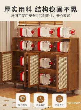 柜中风11355实木餐边柜古客厅收纳储物柜子新柜款茶水靠墙小边置