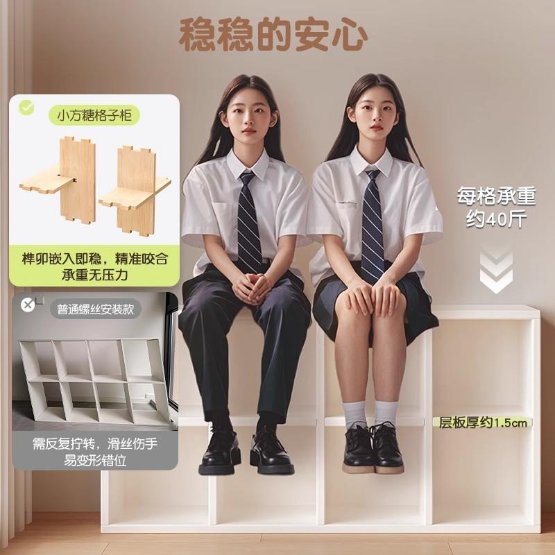 实木书柜整墙一体靠墙组格合子柜厅书架落地置客物架收纳示柜ZJP