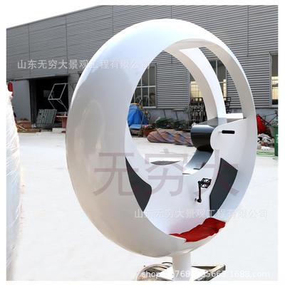 制作水互动锈钢取水脚踏单车阿基米德60055取水水器无动力发喷电