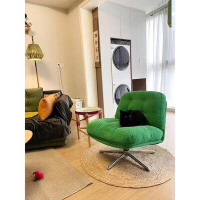 中古单人旋转小沙FRX发椅威客轻奢休闲杜林格黑厅色懒人包豪子J&