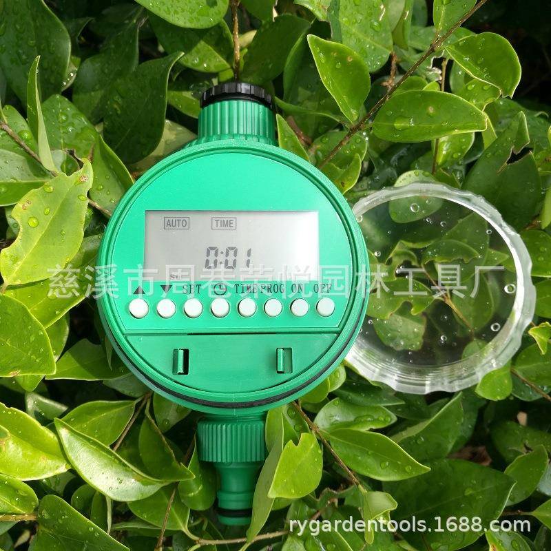 中显/英文灌溉定时器37624智能浇水制控器液晶示计时器喷园林工具