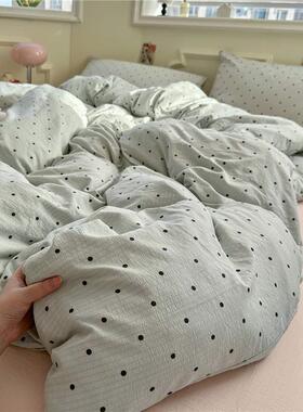 2a类床上纯单四件套0YYH25新款全棉床单被套棉被罩学生人宿舍三件