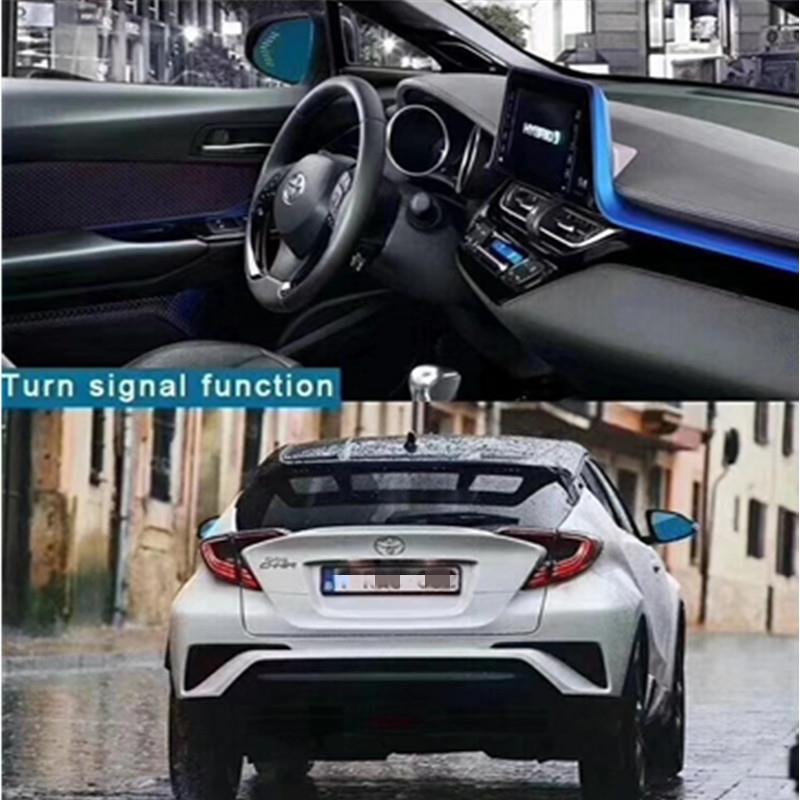 防FOR加无品牌/CHR熱轉向流水炫目高清倒車后視藍鏡后照鏡倒車鏡