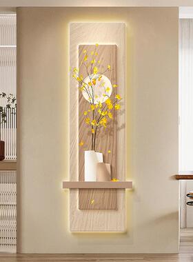 现代简户约玄关饰创意40534绿画植氛围灯画装入走廊过道挂画感壁